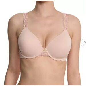 Natori  Lace Trim  Bra , Cameo Rose,